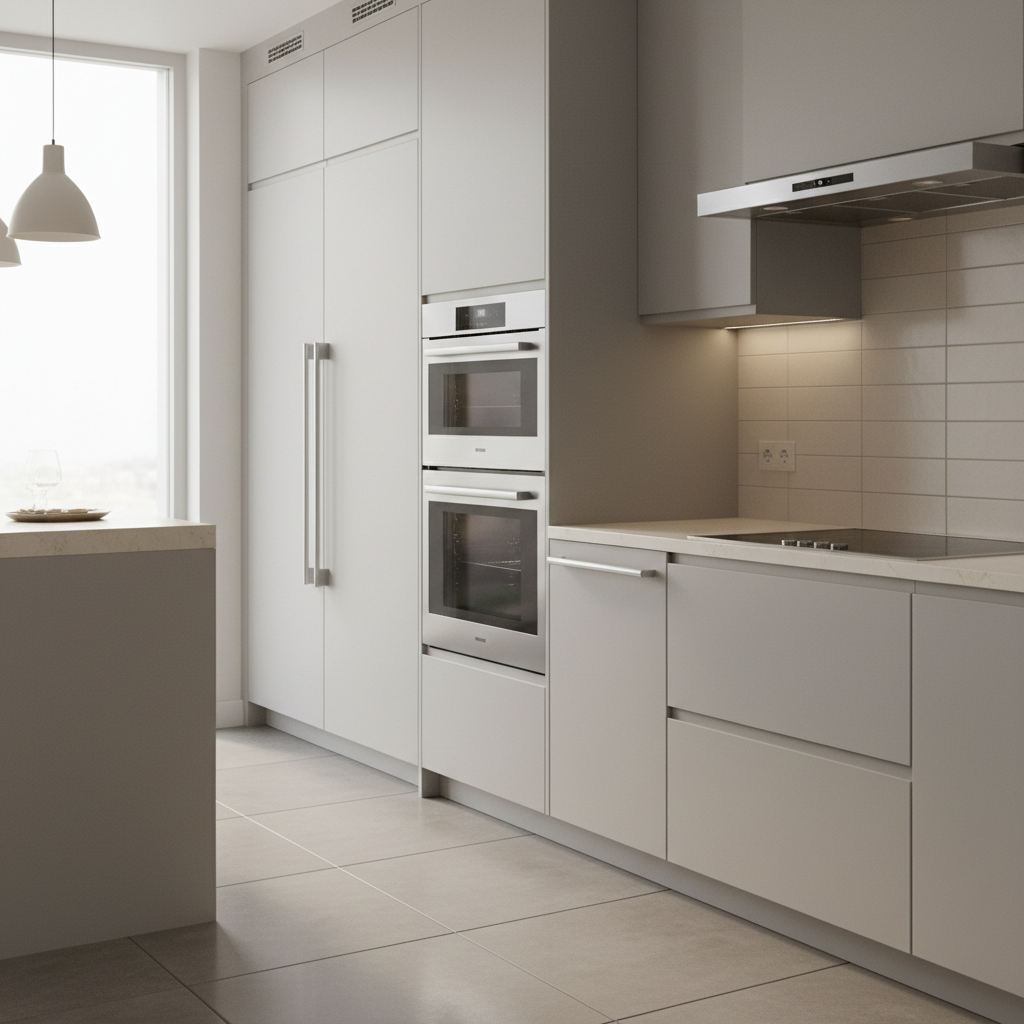 Modern kitchen appliances set